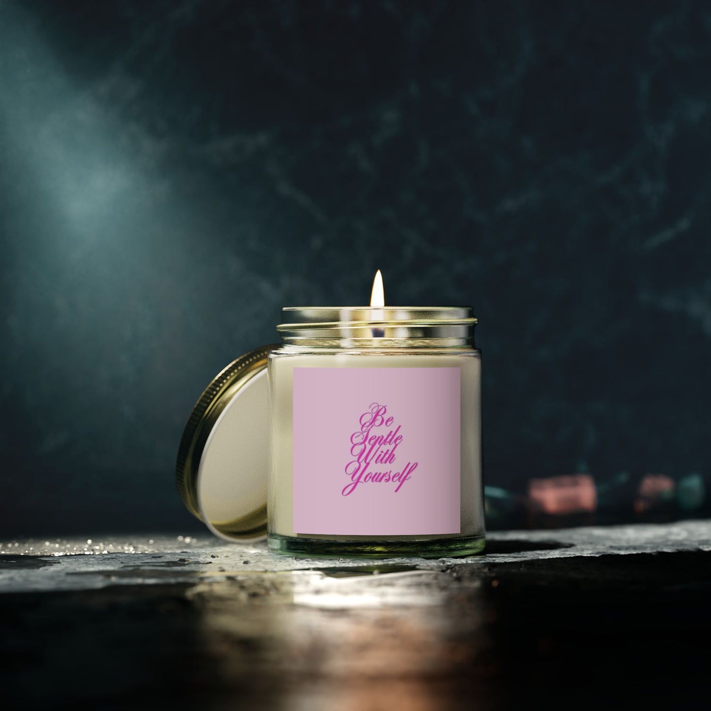 Scented Candle - Be Smile With Yourself, Relaxing Home Decor, Gifts for Her, Spa Essentials, Aromatherapy Candle